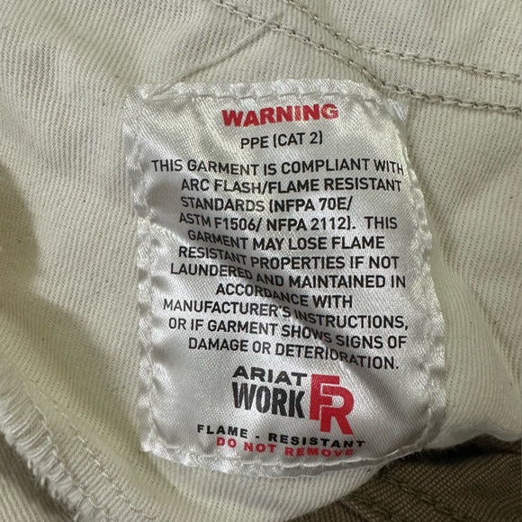 Ariat Flame Resistant Stretch Duralite Canvas Stackable Straight Leg Work Pants - Picture 13 of 16